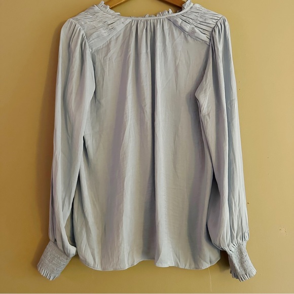 Rachel Roy Light Blue Flowy Peasant Blouse - Picture 4 of 6